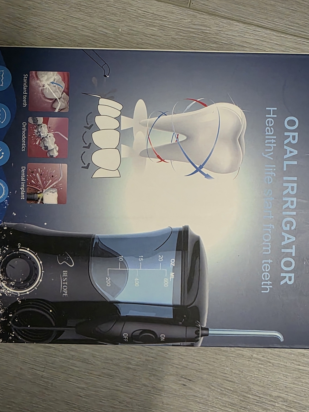 Oral Irrigator Water Flosser - Black/Blue